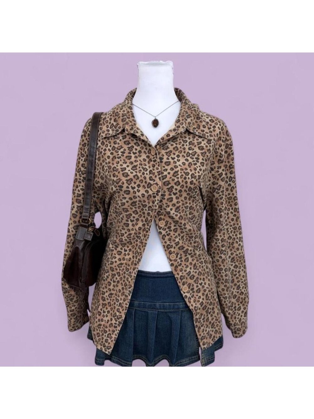 90s leopard print mcbling shirt